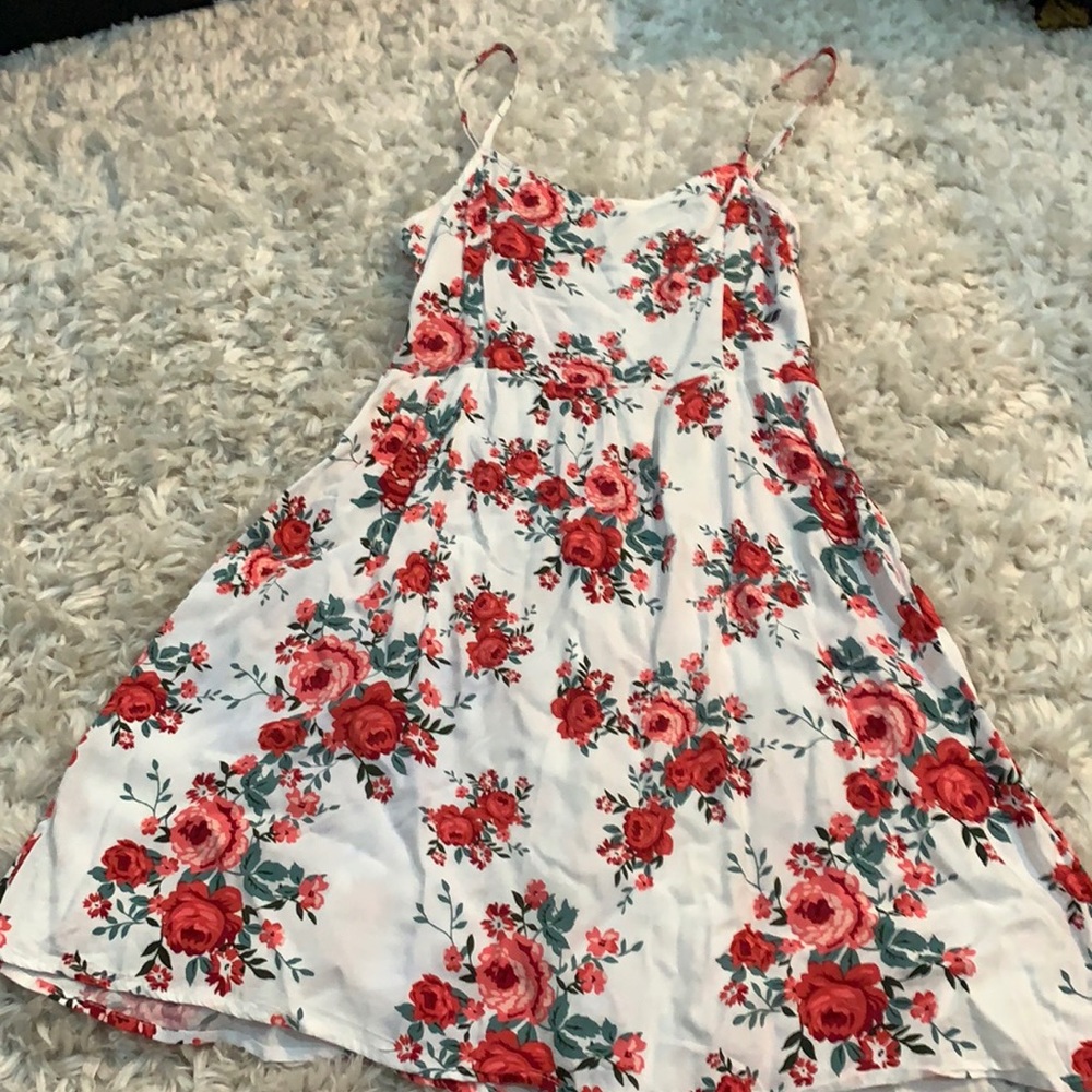 white floral sundress